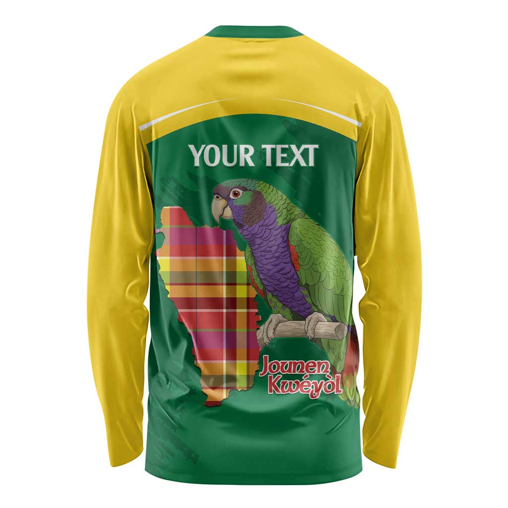 Personalized Komwel Donmnik Jounen Kweyol Long Sleeve Shirt Dominica Creole Day Imperial Amazon - Wonder Print Shop