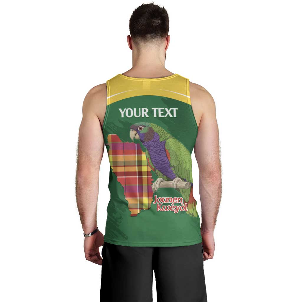 Personalized Komwel Donmnik Jounen Kweyol Men Tank Top Dominica Creole Day Imperial Amazon - Wonder Print Shop