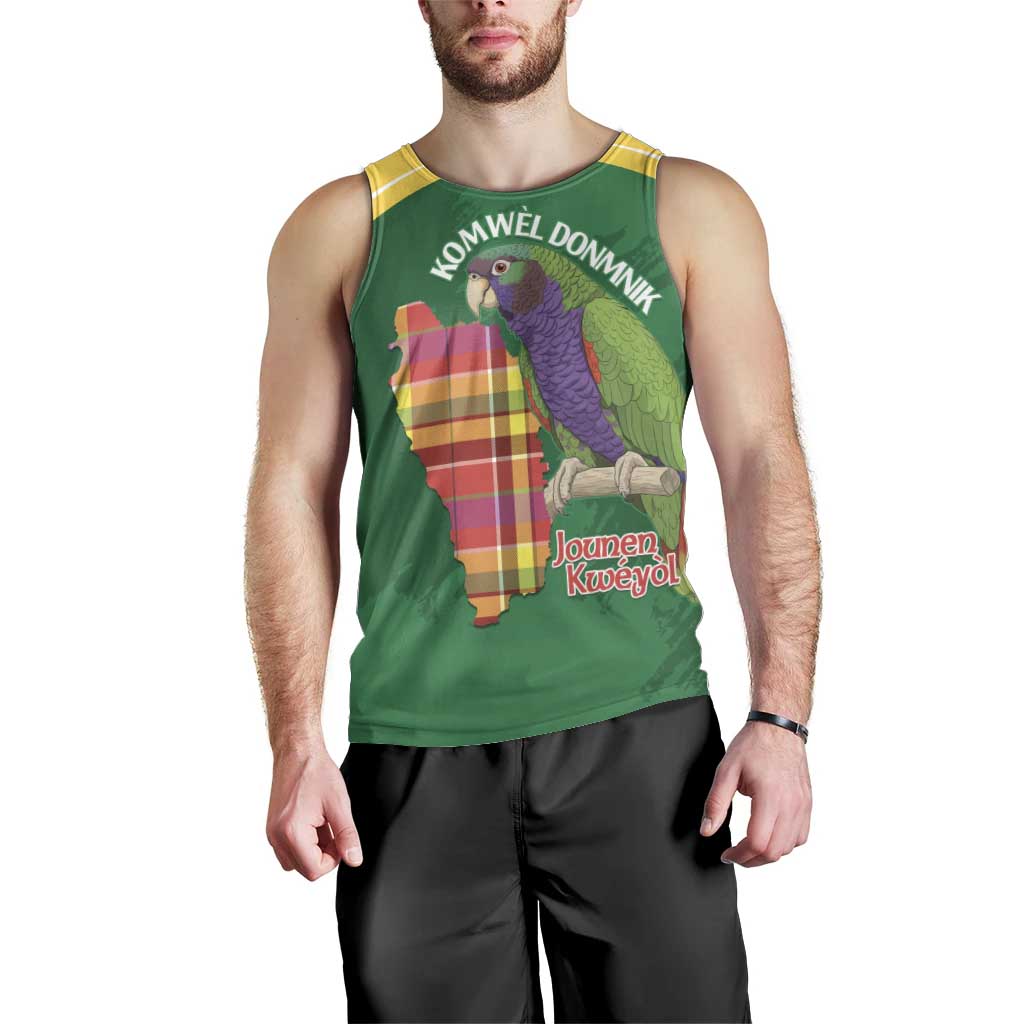 Personalized Komwel Donmnik Jounen Kweyol Men Tank Top Dominica Creole Day Imperial Amazon - Wonder Print Shop