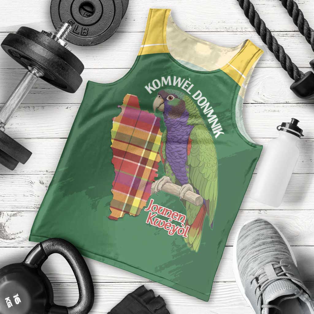 Personalized Komwel Donmnik Jounen Kweyol Men Tank Top Dominica Creole Day Imperial Amazon - Wonder Print Shop