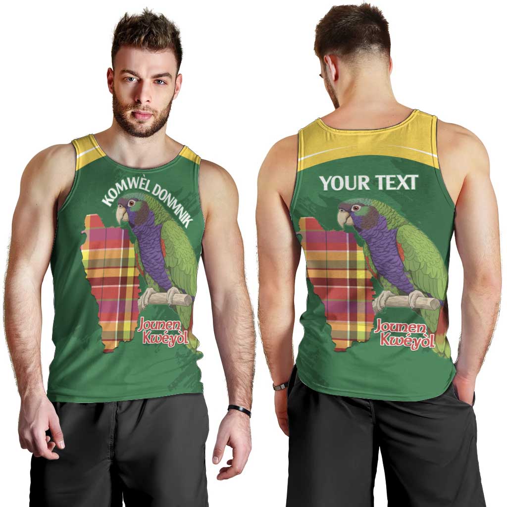 Personalized Komwel Donmnik Jounen Kweyol Men Tank Top Dominica Creole Day Imperial Amazon - Wonder Print Shop