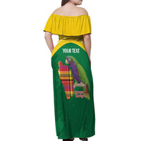 Personalized Komwel Donmnik Jounen Kweyol Off Shoulder Maxi Dress Dominica Creole Day Imperial Amazon - Wonder Print Shop