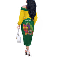 Personalized Komwel Donmnik Jounen Kweyol Off The Shoulder Long Sleeve Dress Dominica Creole Day Imperial Amazon - Wonder Print Shop