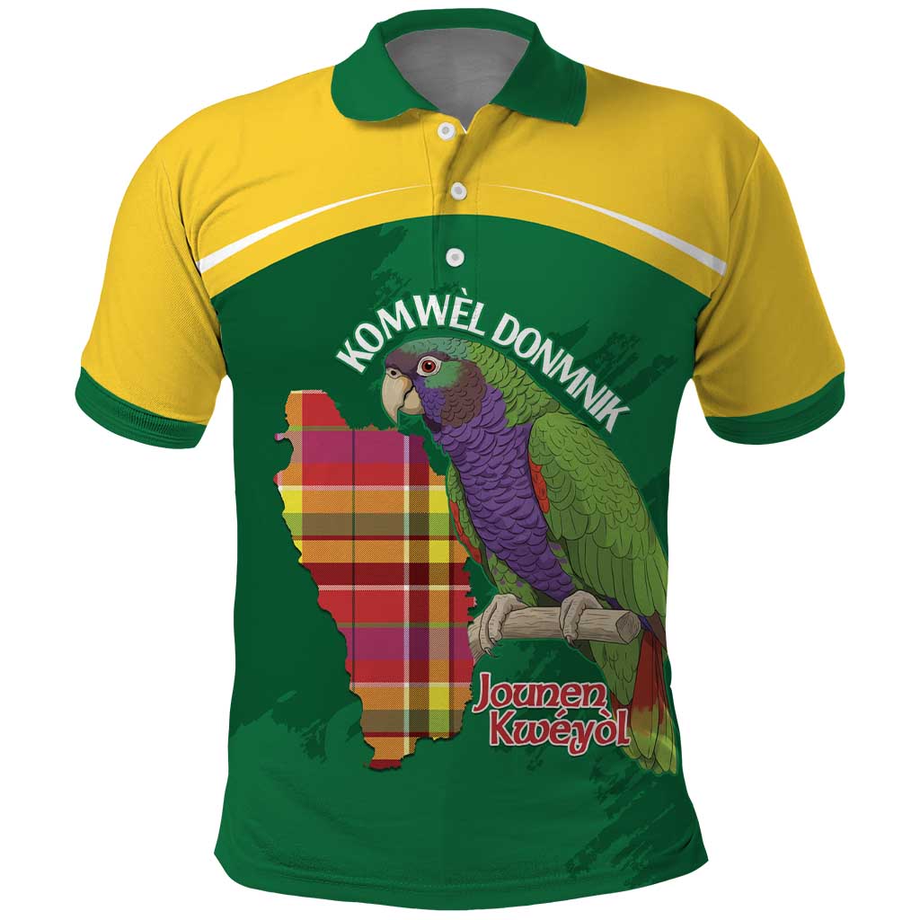 Personalized Komwel Donmnik Jounen Kweyol Polo Shirt Dominica Creole Day Imperial Amazon - Wonder Print Shop