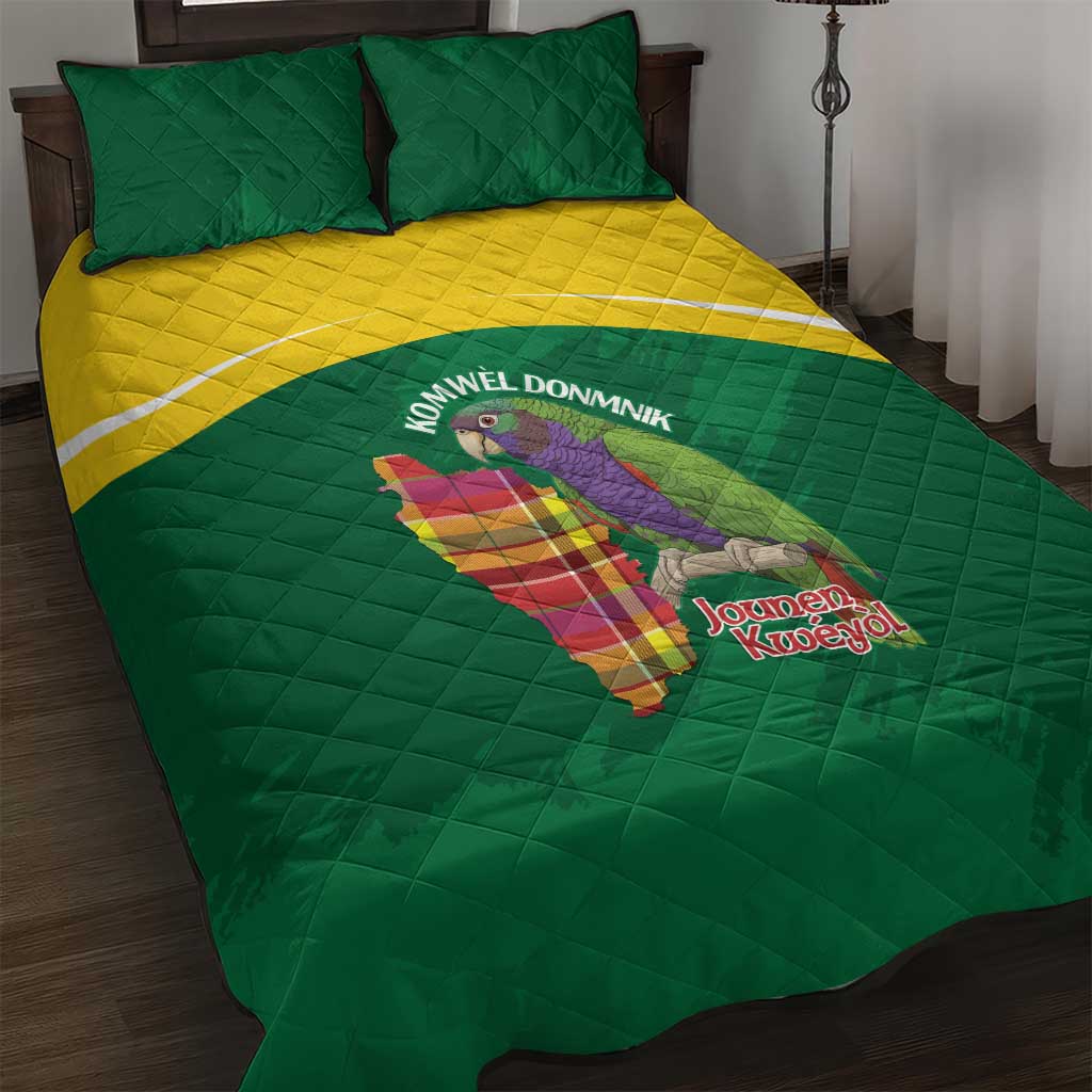 Komwel Donmnik Jounen Kweyol Quilt Bed Set Dominica Creole Day Imperial Amazon - Wonder Print Shop