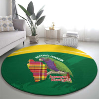 Komwel Donmnik Jounen Kweyol Round Carpet Dominica Creole Day Imperial Amazon - Wonder Print Shop