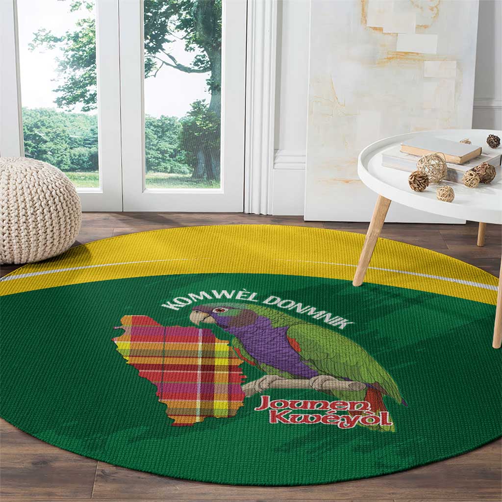 Komwel Donmnik Jounen Kweyol Round Carpet Dominica Creole Day Imperial Amazon - Wonder Print Shop