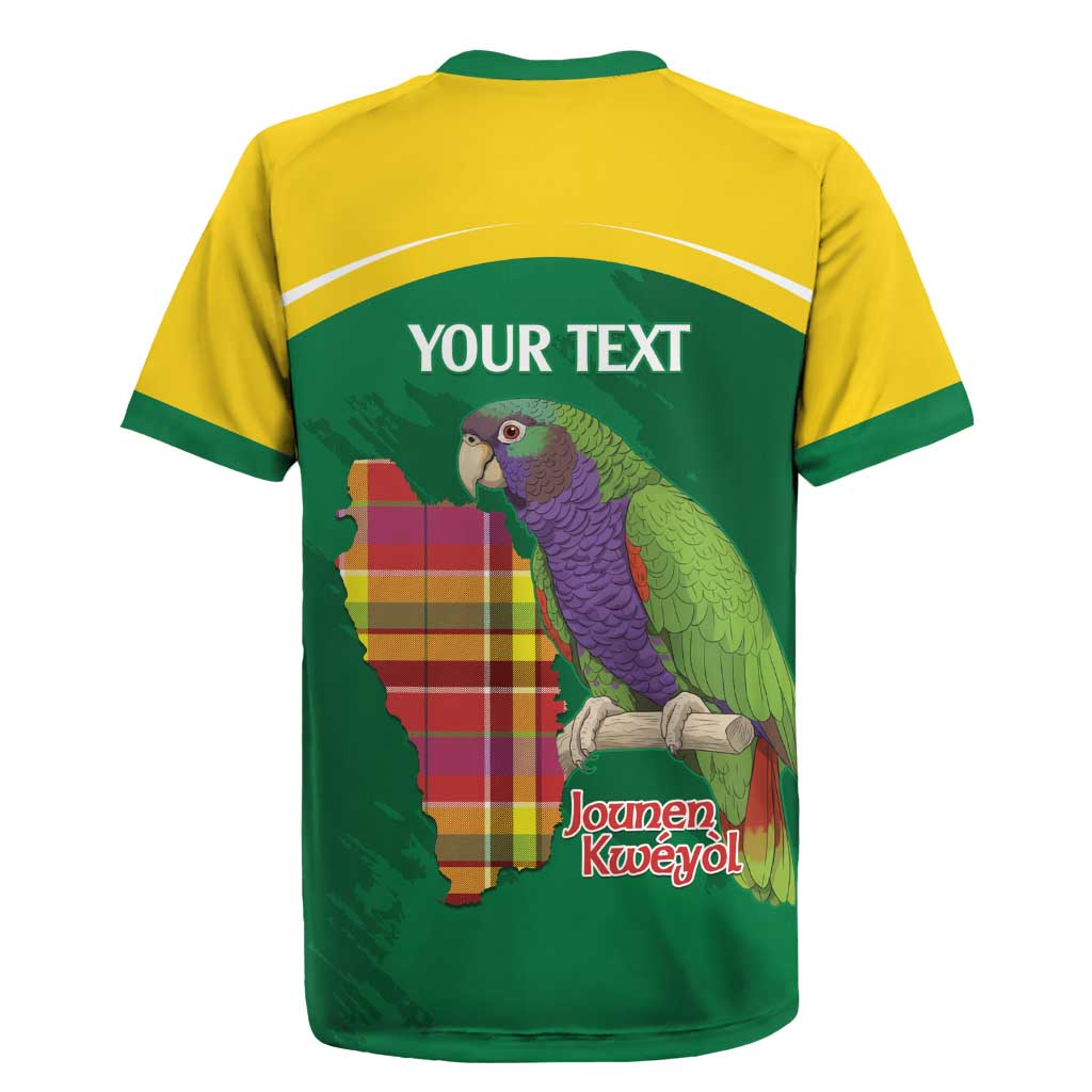Personalized Komwel Donmnik Jounen Kweyol Rugby Jersey Dominica Creole Day Imperial Amazon - Wonder Print Shop