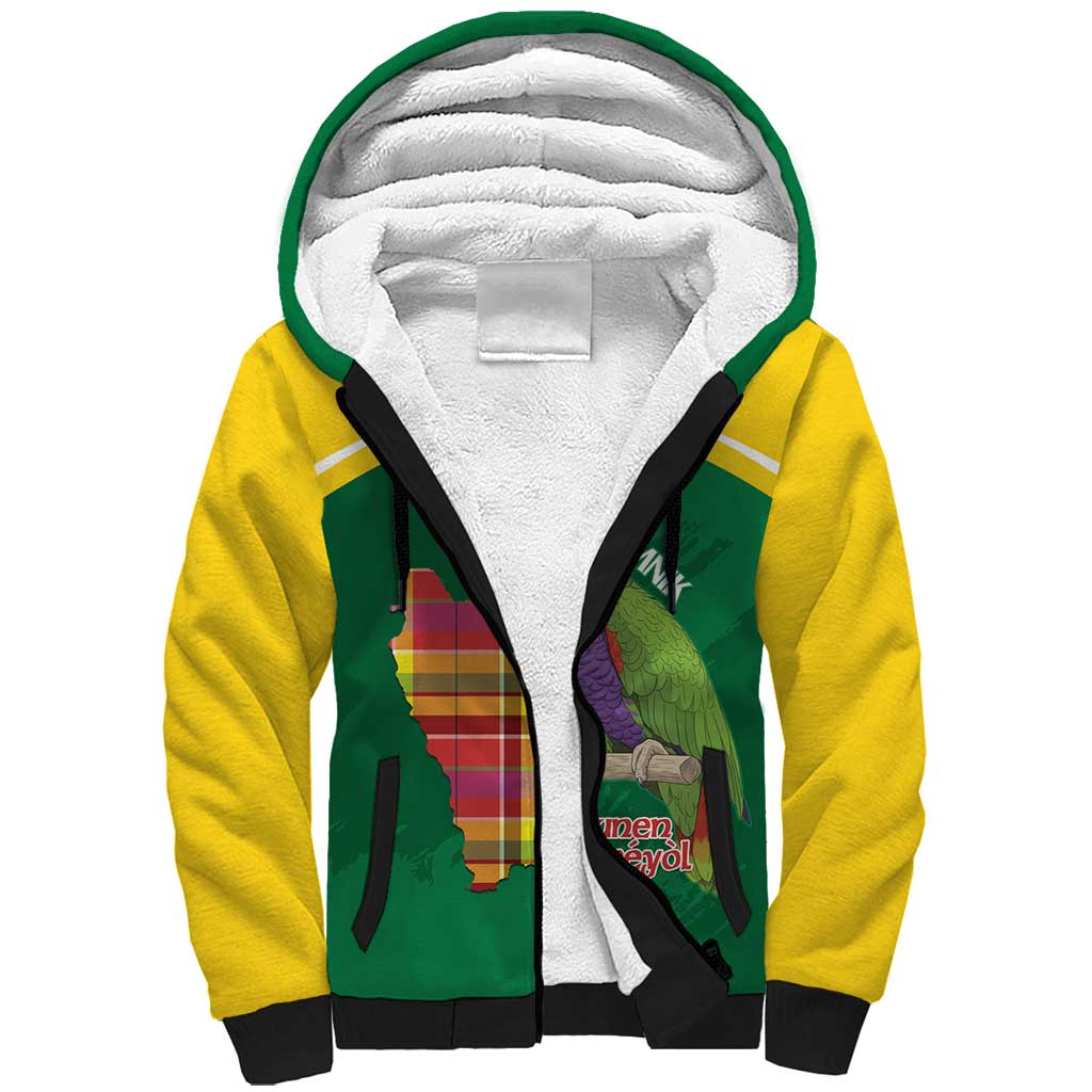 Personalized Komwel Donmnik Jounen Kweyol Sherpa Hoodie Dominica Creole Day Imperial Amazon - Wonder Print Shop
