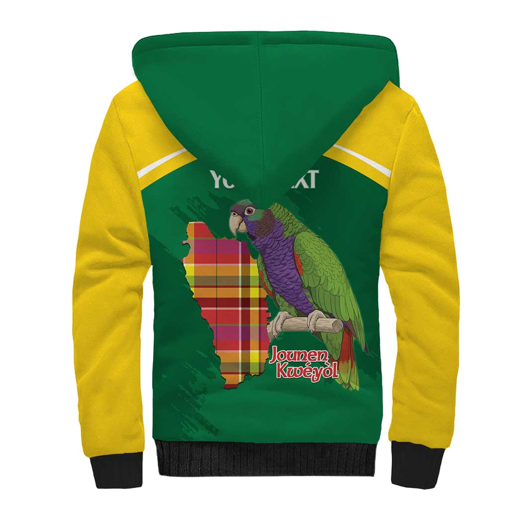Personalized Komwel Donmnik Jounen Kweyol Sherpa Hoodie Dominica Creole Day Imperial Amazon - Wonder Print Shop