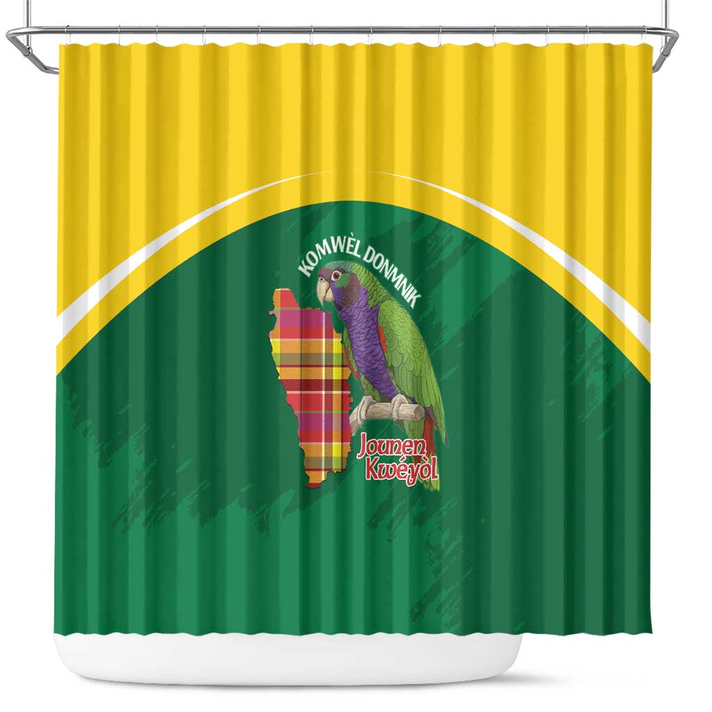 Komwel Donmnik Jounen Kweyol Shower Curtain Dominica Creole Day Imperial Amazon - Wonder Print Shop