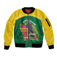 Personalized Komwel Donmnik Jounen Kweyol Sleeve Zip Bomber Jacket Dominica Creole Day Imperial Amazon - Wonder Print Shop