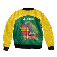 Personalized Komwel Donmnik Jounen Kweyol Sleeve Zip Bomber Jacket Dominica Creole Day Imperial Amazon - Wonder Print Shop