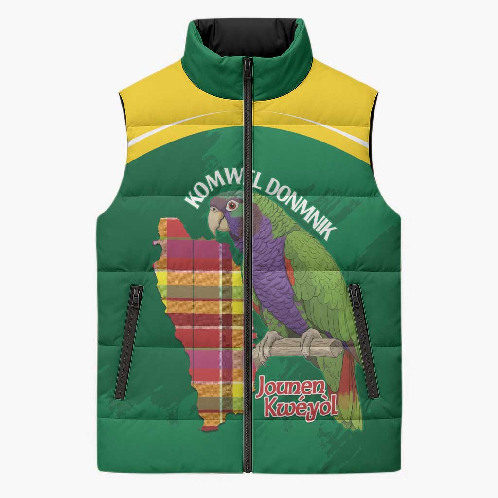 Personalized Komwel Donmnik Jounen Kweyol Sleeveless Puffer Jacket Dominica Creole Day Imperial Amazon - Wonder Print Shop