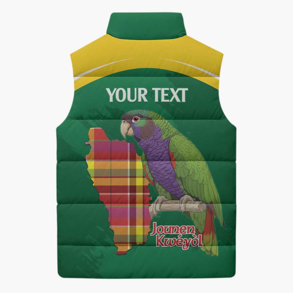 Personalized Komwel Donmnik Jounen Kweyol Sleeveless Puffer Jacket Dominica Creole Day Imperial Amazon - Wonder Print Shop