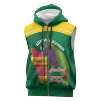 Personalized Komwel Donmnik Jounen Kweyol Sleeveless Zip Hoodie Dominica Creole Day Imperial Amazon - Wonder Print Shop