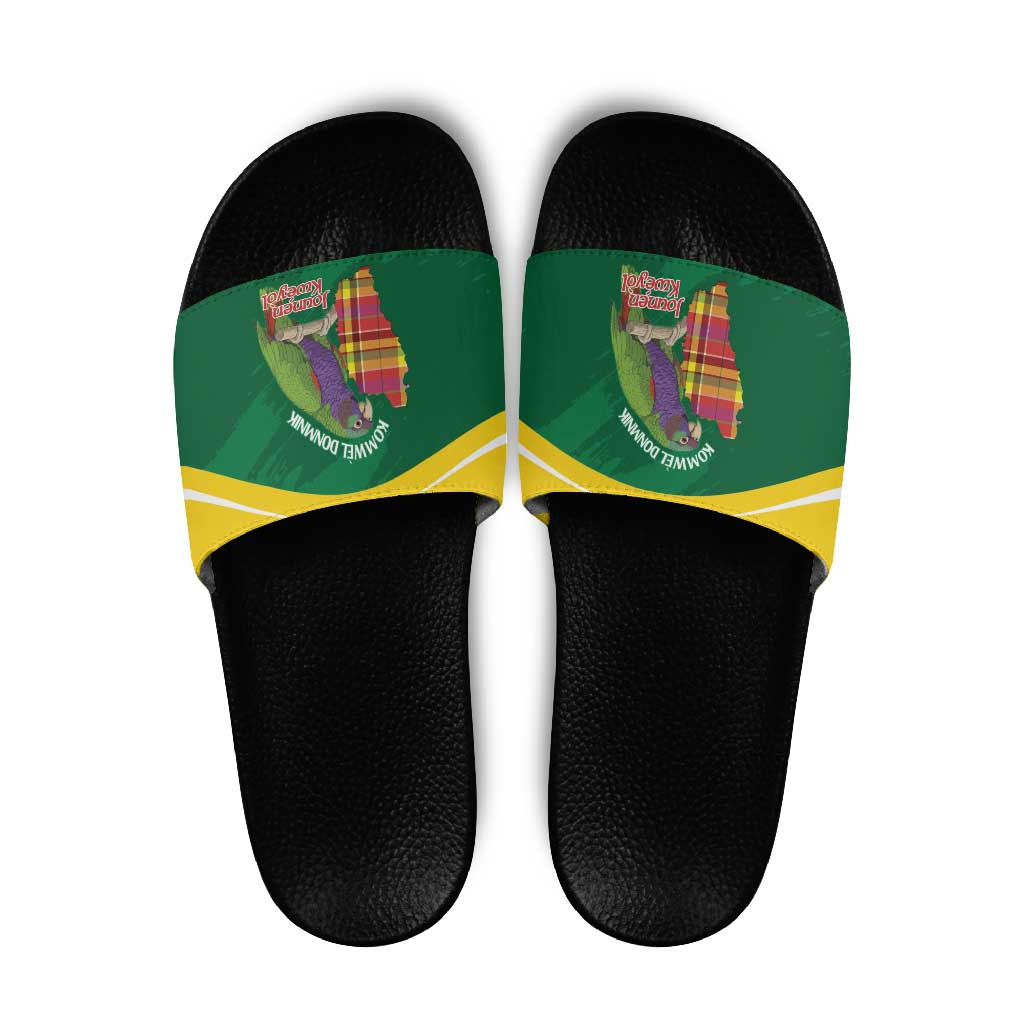 Komwel Donmnik Jounen Kweyol Slide Sandals Dominica Creole Day Imperial Amazon - Wonder Print Shop
