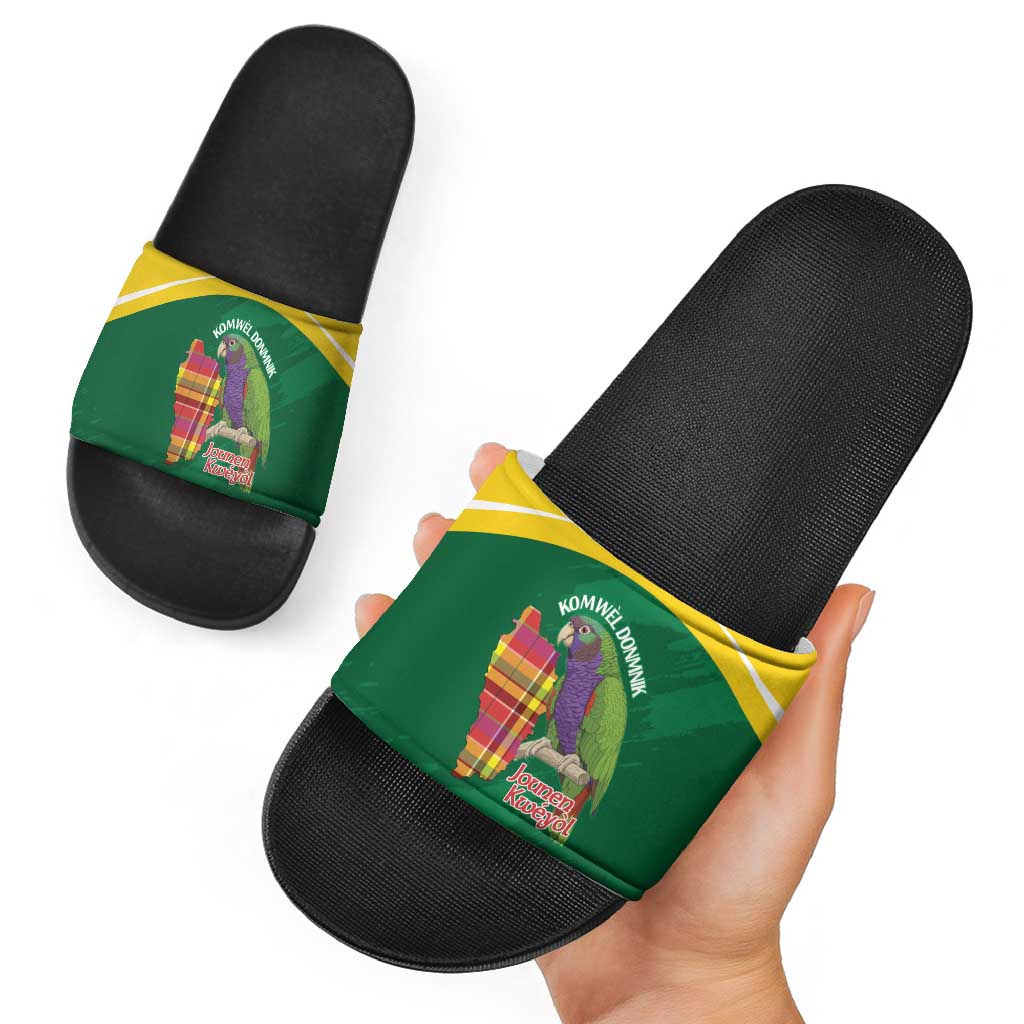 Komwel Donmnik Jounen Kweyol Slide Sandals Dominica Creole Day Imperial Amazon - Wonder Print Shop