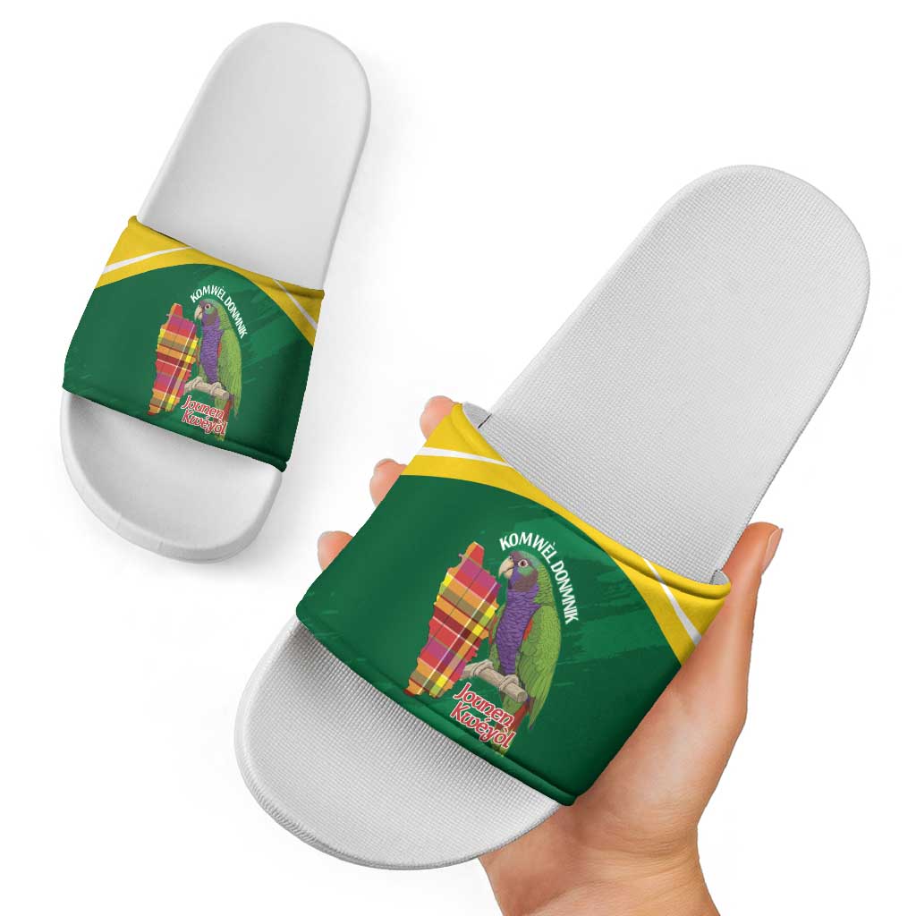 Komwel Donmnik Jounen Kweyol Slide Sandals Dominica Creole Day Imperial Amazon - Wonder Print Shop
