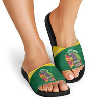 Komwel Donmnik Jounen Kweyol Slide Sandals Dominica Creole Day Imperial Amazon - Wonder Print Shop