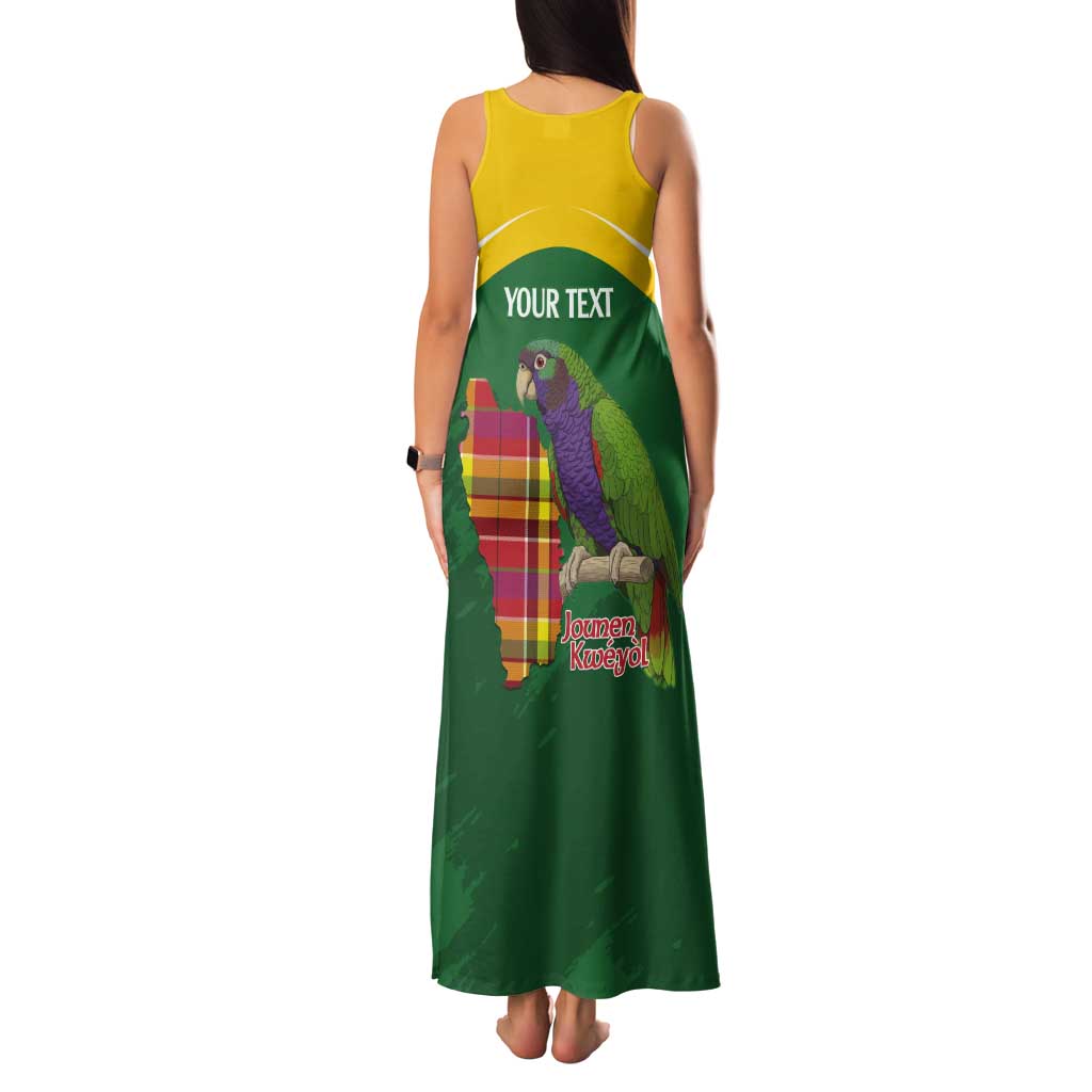 Personalized Komwel Donmnik Jounen Kweyol Tank Maxi Dress Dominica Creole Day Imperial Amazon - Wonder Print Shop