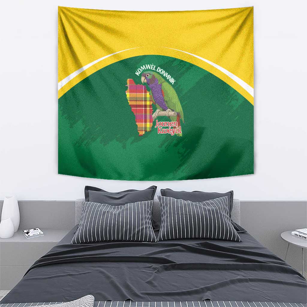 Komwel Donmnik Jounen Kweyol Tapestry Dominica Creole Day Imperial Amazon - Wonder Print Shop