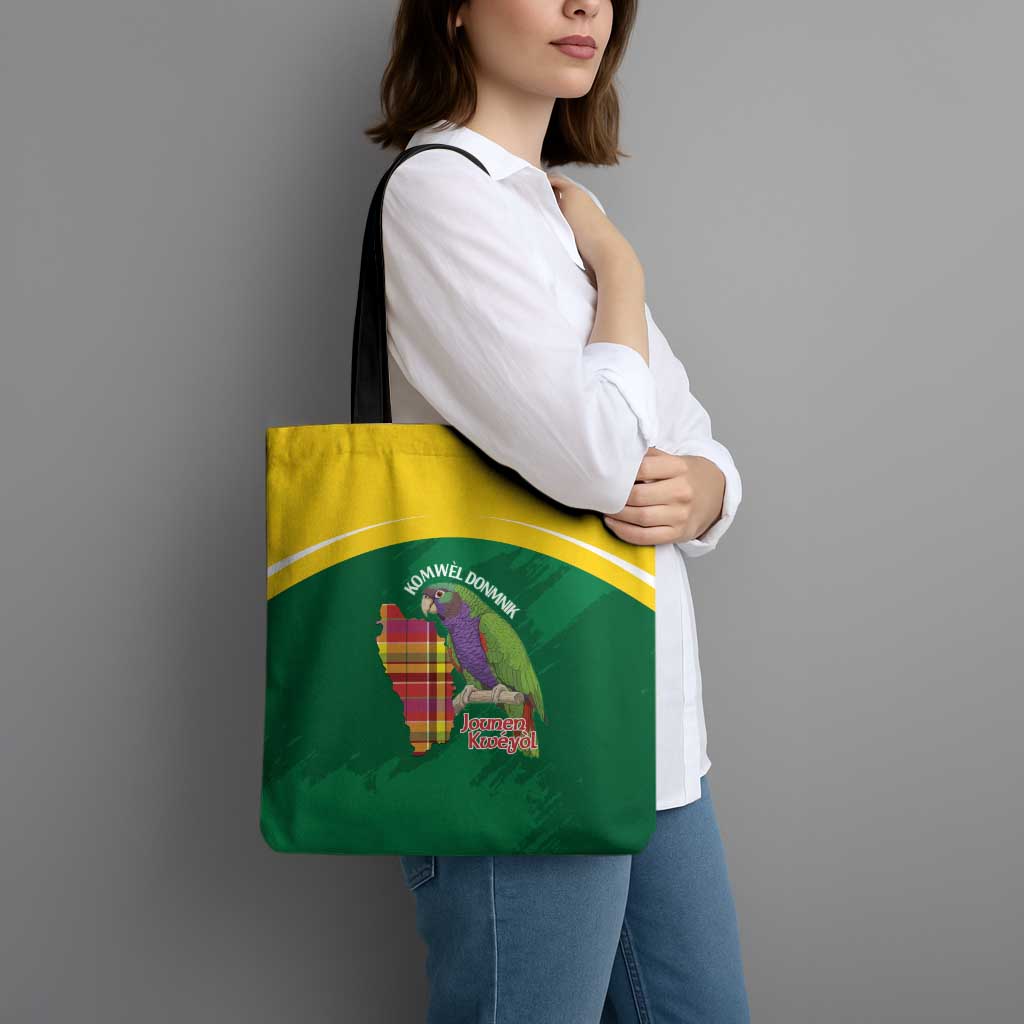 Komwel Donmnik Jounen Kweyol Tote Bag Dominica Creole Day Imperial Amazon - Wonder Print Shop