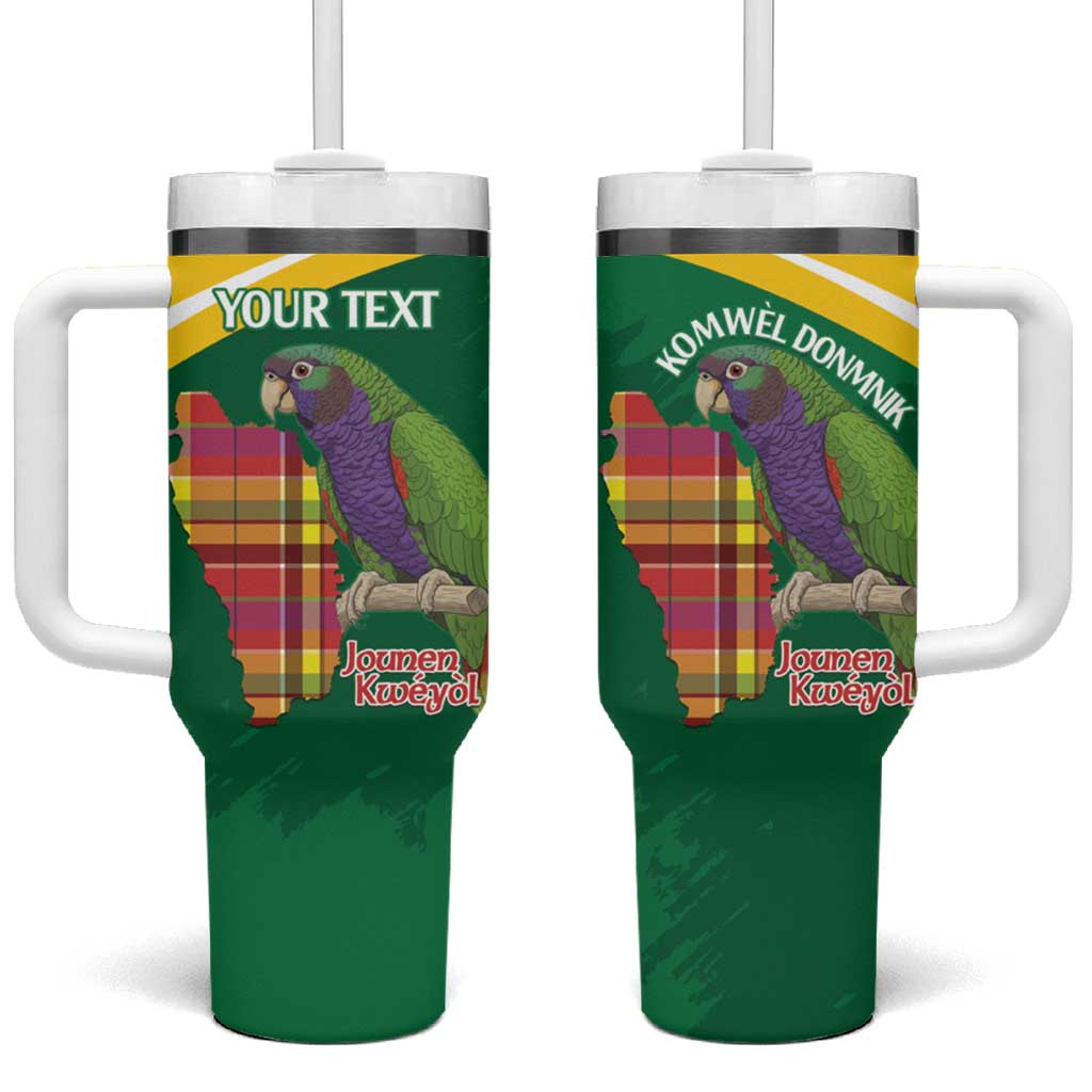 Personalized Komwel Donmnik Jounen Kweyol Tumbler With Handle Dominica Creole Day Imperial Amazon - Wonder Print Shop