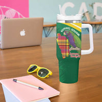 Personalized Komwel Donmnik Jounen Kweyol Tumbler With Handle Dominica Creole Day Imperial Amazon - Wonder Print Shop