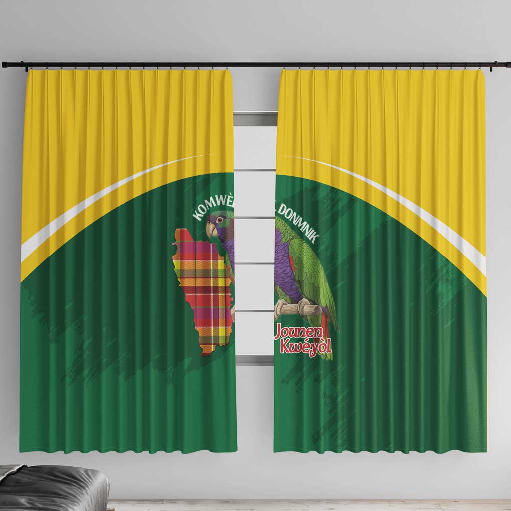 Komwel Donmnik Jounen Kweyol Window Curtain Dominica Creole Day Imperial Amazon - Wonder Print Shop