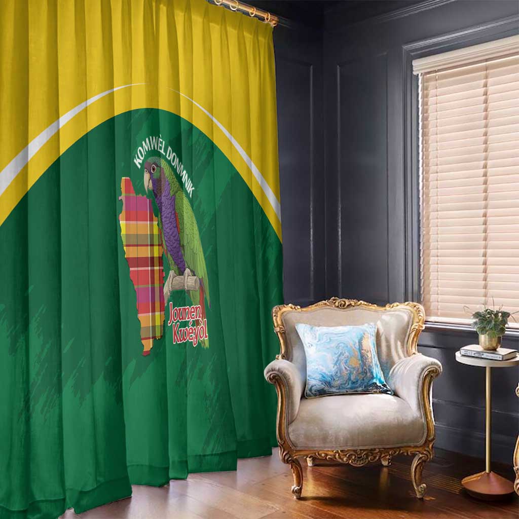 Komwel Donmnik Jounen Kweyol Window Curtain Dominica Creole Day Imperial Amazon - Wonder Print Shop