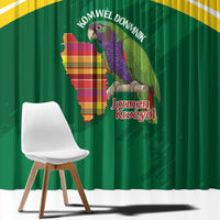 Komwel Donmnik Jounen Kweyol Window Curtain Dominica Creole Day Imperial Amazon - Wonder Print Shop