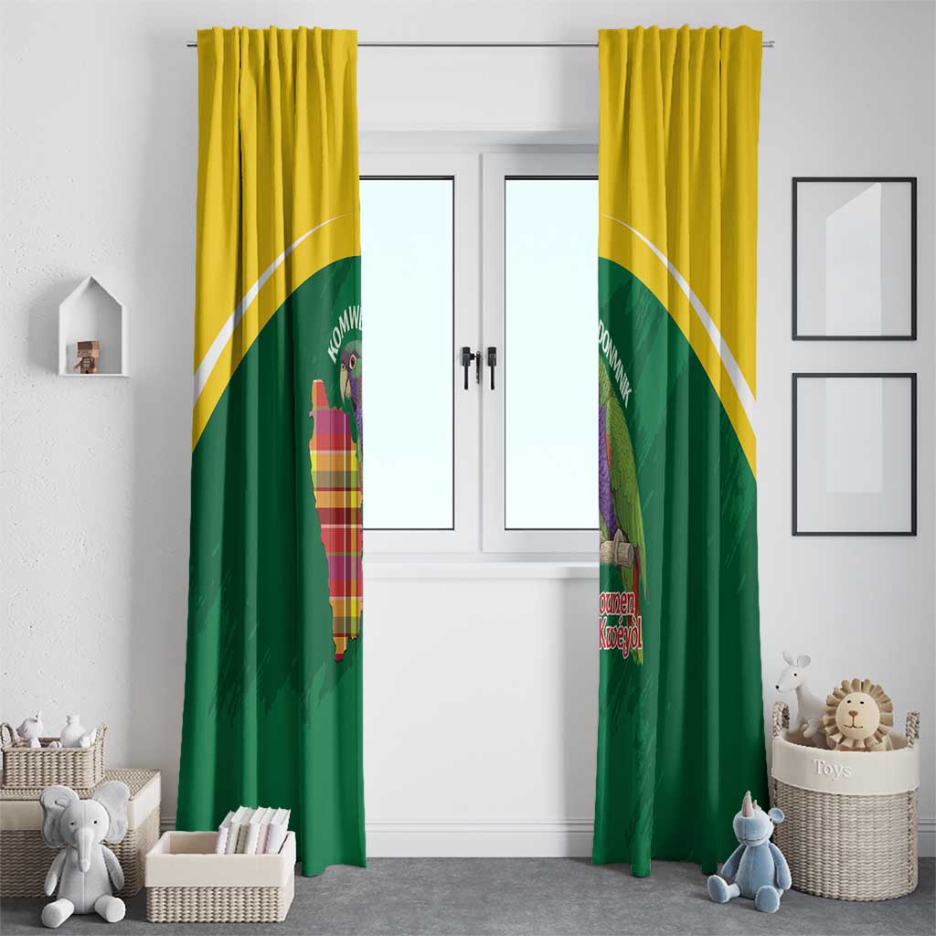 Komwel Donmnik Jounen Kweyol Window Curtain Dominica Creole Day Imperial Amazon - Wonder Print Shop