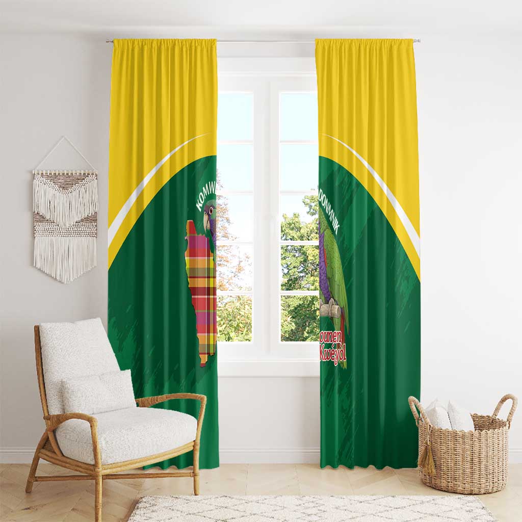 Komwel Donmnik Jounen Kweyol Window Curtain Dominica Creole Day Imperial Amazon - Wonder Print Shop
