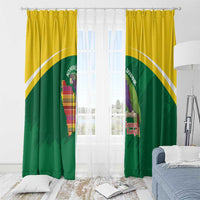 Komwel Donmnik Jounen Kweyol Window Curtain Dominica Creole Day Imperial Amazon - Wonder Print Shop