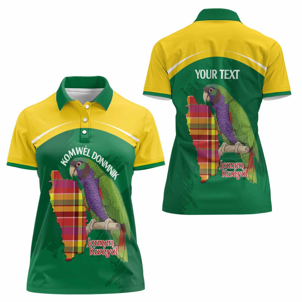 Personalized Komwel Donmnik Jounen Kweyol Women Polo Shirt Dominica Creole Day Imperial Amazon - Wonder Print Shop