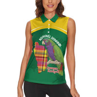 Personalized Komwel Donmnik Jounen Kweyol Women Sleeveless Polo Shirt Dominica Creole Day Imperial Amazon - Wonder Print Shop