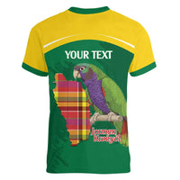 Personalized Komwel Donmnik Jounen Kweyol Women V-Neck T-Shirt Dominica Creole Day Imperial Amazon - Wonder Print Shop