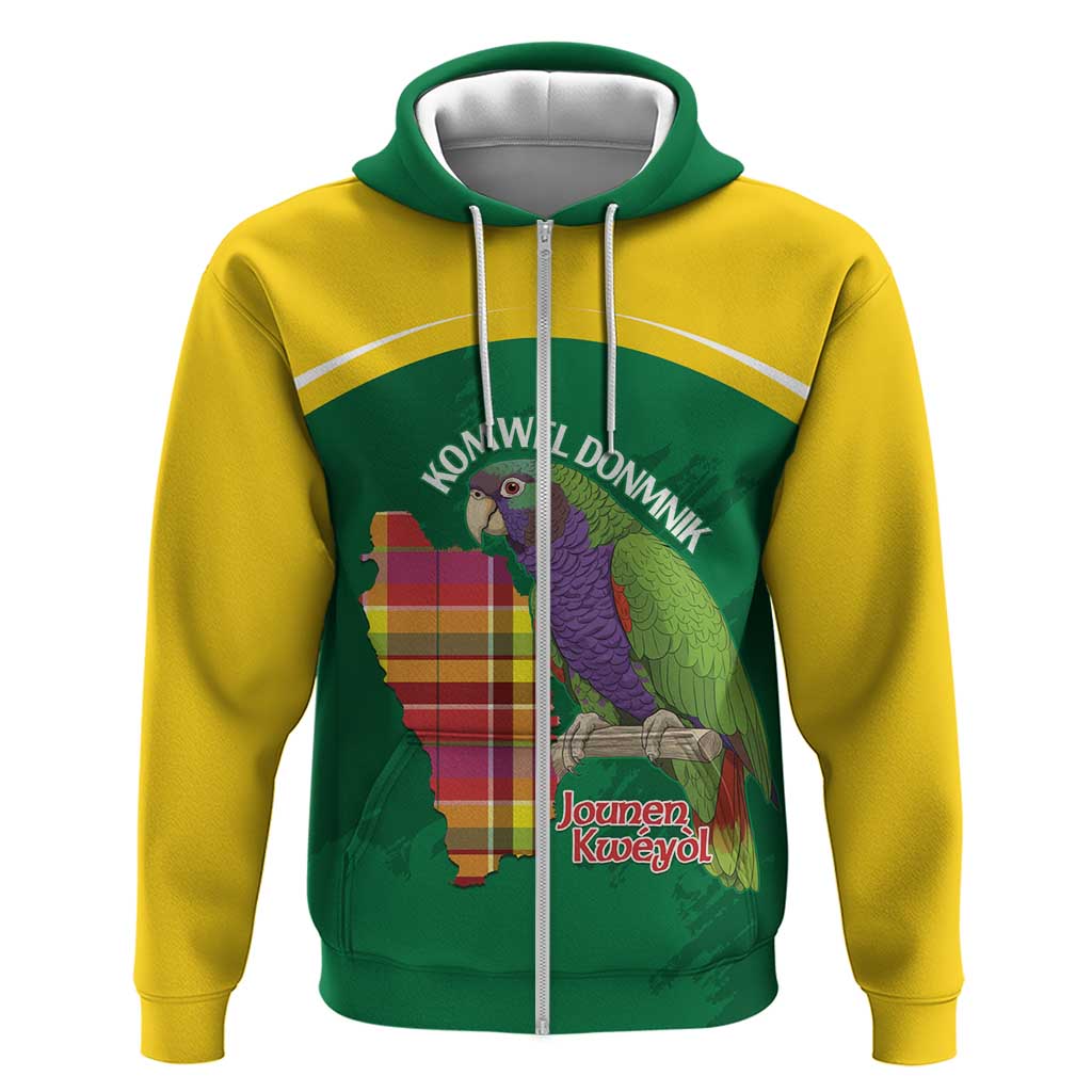 Personalized Komwel Donmnik Jounen Kweyol Zip Hoodie Dominica Creole Day Imperial Amazon - Wonder Print Shop