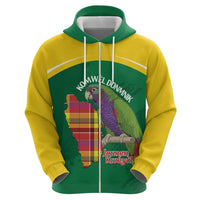Personalized Komwel Donmnik Jounen Kweyol Zip Hoodie Dominica Creole Day Imperial Amazon - Wonder Print Shop