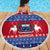 Personalised Samoa Christmas Beach Blanket Samoan Coat Of Arms Manuia Le Kirisimas - Wonder Print Shop