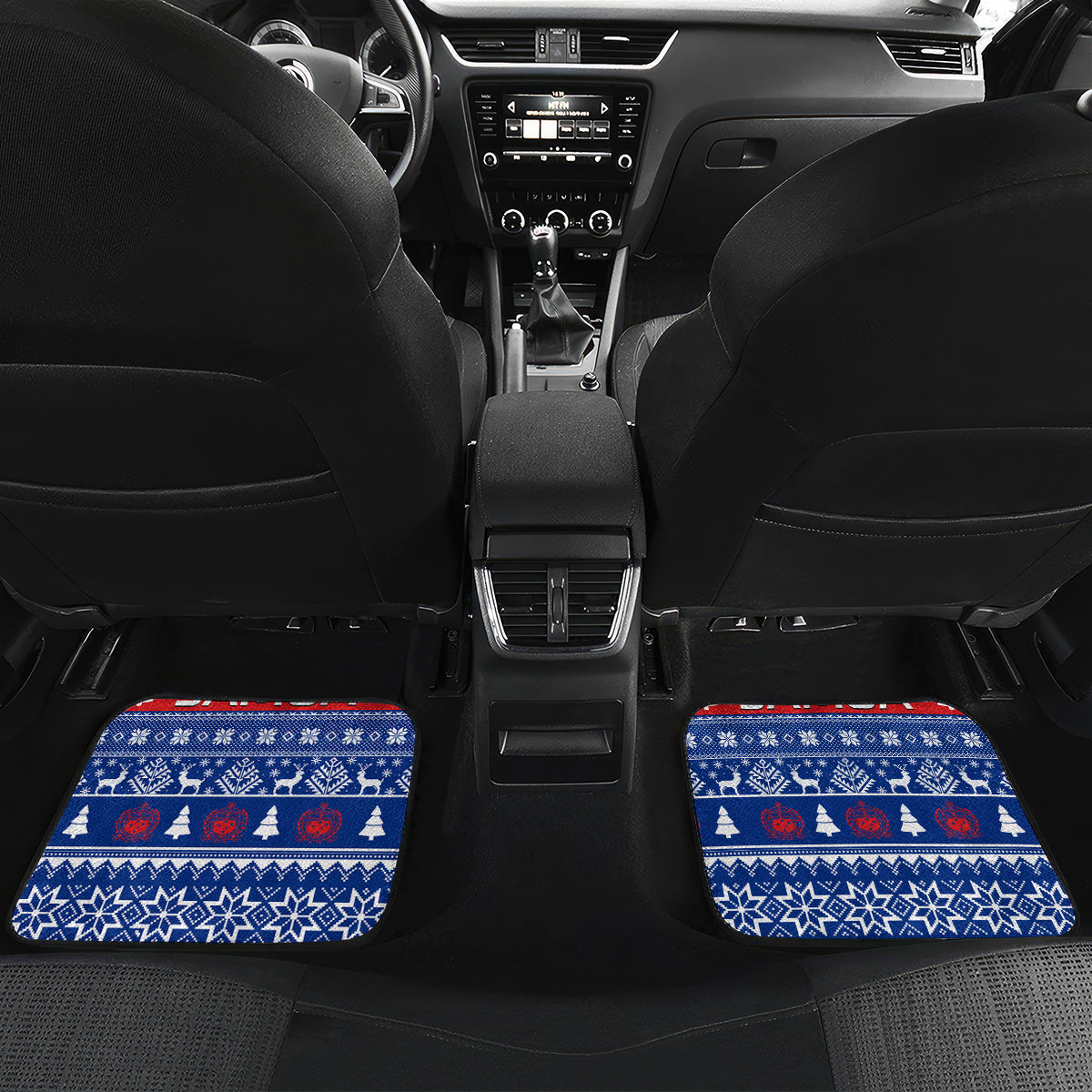 Personalised Samoa Christmas Car Mats Samoan Coat Of Arms Manuia Le Kirisimas - Wonder Print Shop