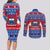 Personalised Samoa Christmas Couples Matching Long Sleeve Bodycon Dress and Long Sleeve Button Shirts Samoan Coat Of Arms Manuia Le Kirisimas - Wonder Print Shop
