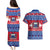 Personalised Samoa Christmas Couples Matching Puletasi Dress and Hawaiian Shirt Samoan Coat Of Arms Manuia Le Kirisimas - Wonder Print Shop