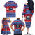 Personalised Samoa Christmas Family Matching Off Shoulder Long Sleeve Dress and Hawaiian Shirt Samoan Coat Of Arms Manuia Le Kirisimas - Wonder Print Shop