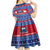 Personalised Samoa Christmas Kid Short Sleeve Dress Samoan Coat Of Arms Manuia Le Kirisimas - Wonder Print Shop