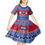 Personalised Samoa Christmas Kid Short Sleeve Dress Samoan Coat Of Arms Manuia Le Kirisimas - Wonder Print Shop