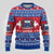 Personalised Samoa Christmas Ugly Christmas Sweater Samoan Coat Of Arms Manuia Le Kirisimas - Wonder Print Shop