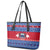 Personalised Samoa Christmas Leather Tote Bag Samoan Coat Of Arms Manuia Le Kirisimas - Wonder Print Shop