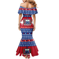 Personalised Samoa Christmas Mermaid Dress Samoan Coat Of Arms Manuia Le Kirisimas - Wonder Print Shop